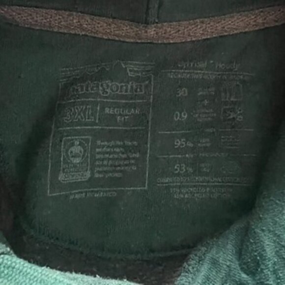 Patagonia Men's P-6 Logo Uprisal Hoody 3XL XXXL Blue Green - Picture 3 of 7